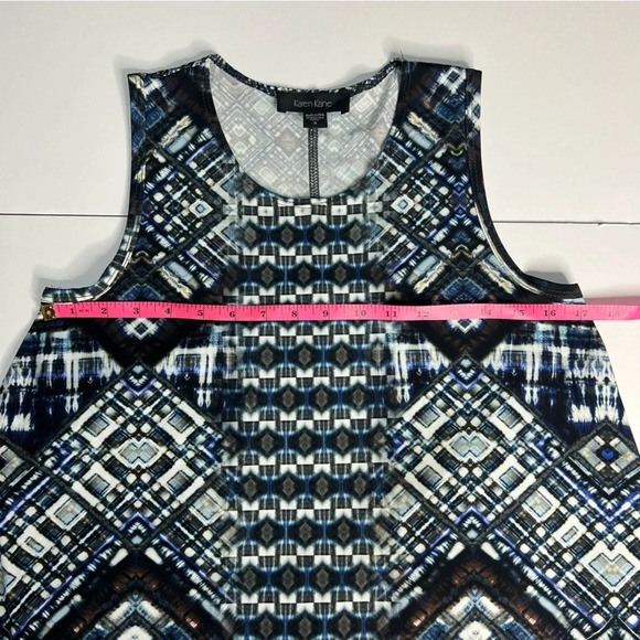Karen Kane size S Small Trapeze diamond kaleidoscope print dress spandex comfy - Picture 5 of 8